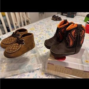 Kids Moccasins and Boots Set - Brown and Black
